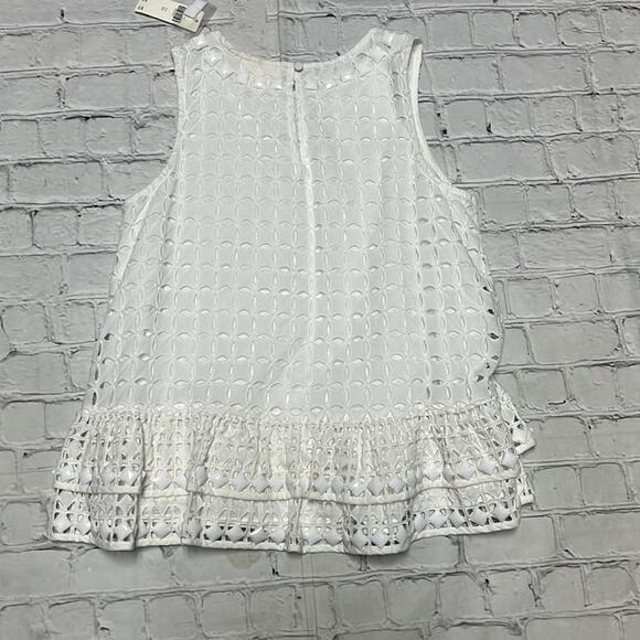 NWT Maeve Anthropologie Eyelet Beaded Top Blouse XS - Picture 3 of 3